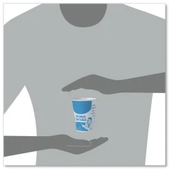 SOLO 8 oz Paper Specimen Cups - Blue/White (50/Sleeve, 20 Sleeves/Carton)