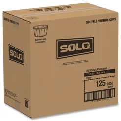 SOLO 1.25 oz. ProPlanet Seal Paper Portion Cups - White (250/Bag, 20 Bags/Carton)