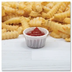 SOLO 1.25 oz. ProPlanet Seal Paper Portion Cups - White (250/Bag, 20 Bags/Carton)