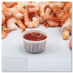 SOLO 1.25 oz. ProPlanet Seal Paper Portion Cups - White (250/Bag, 20 Bags/Carton)