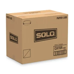 SOLO 16 oz Spiral-Wound Paper Hot Cup Lids - White (20/Carton)