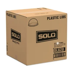 SOLO 2.5 oz to 9 oz Plastic Dome-Top Cold Cup Lids - Clear (2500/Carton)