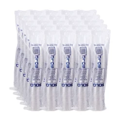 SOLO 2.5 oz to 9 oz Plastic Dome-Top Cold Cup Lids - Clear (2500/Carton)