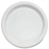 SOLO Bare Eco-Forward 6 in. Diameter ProPlanet Seal Clay-Coated Paper Plate - White/Brown/Green (1000/Carton)