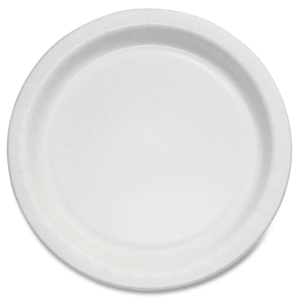 SOLO Bare Eco-Forward 6 in. Diameter ProPlanet Seal Clay-Coated Paper Plate - White/Brown/Green (1000/Carton)