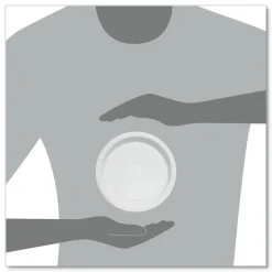 SOLO Bare Eco-Forward 6 in. Diameter ProPlanet Seal Clay-Coated Paper Plate - White/Brown/Green (1000/Carton)