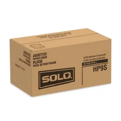 SOLO Bare Eco-Forward 9 in. dia ProPlanet Seal Clay-Coated Paper Dinnerware Plate - White (500/Carton)