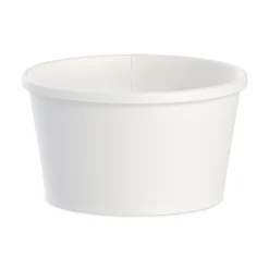 SOLO HS4085-2050 8 oz. Flexstyle Double Poly Paper Containers - White (500/Carton)