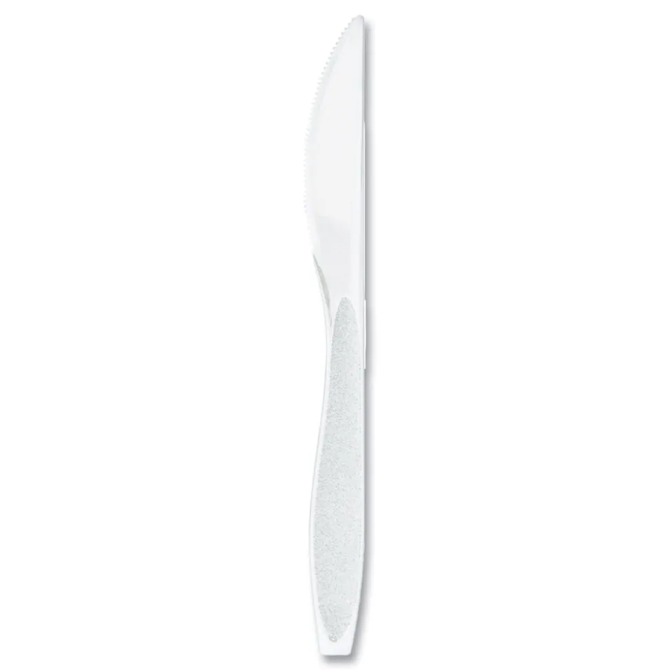 SOLO Impress Heavyweight Full-Length Polystyrene Knife - White (100/Box, 10 Boxes/Carton)