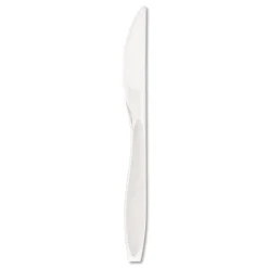 SOLO Impress Heavyweight Full-Length Polystyrene Knives - White (1000/Carton)