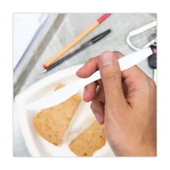 SOLO Impress Heavyweight Full-Length Polystyrene Knives - White (1000/Carton)