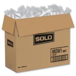SOLO Individually Wrapped Regal Mediumweight Plastic Cutlery Fork - White (1000/Carton)