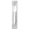 SOLO Individually Wrapped Regal Mediumweight Plastic Cutlery Spork - White (1000/Carton)