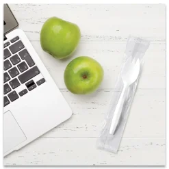 SOLO Individually Wrapped Regal Mediumweight Plastic Cutlery Spork - White (1000/Carton)