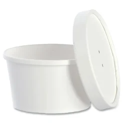 SOLO KHSB8A-2050 8 oz Flexstyle Double Poly Paper Food Combo Packs - White (250/Carton)