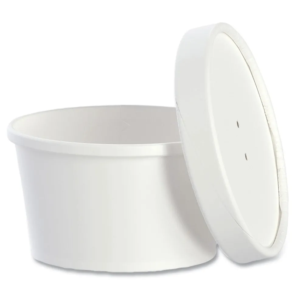 SOLO KHSB8A-2050 8 oz Flexstyle Double Poly Paper Food Combo Packs - White (250/Carton)