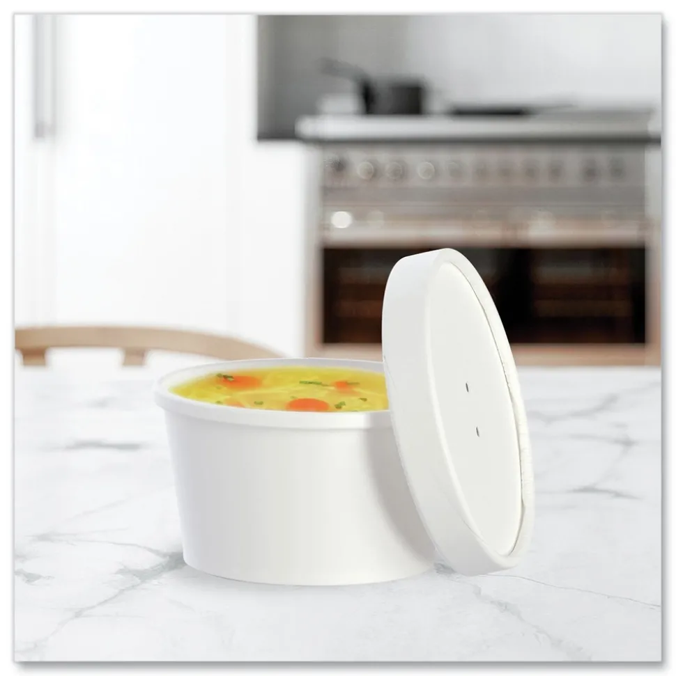 SOLO KHSB8A-2050 8 oz Flexstyle Double Poly Paper Food Combo Packs - White (250/Carton)