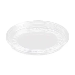 SOLO LG8R-0090 Bare Eco-Forward ProPlanet Seal RPET Plastic Deli Container Recessed Lids Fits 8 oz. Volume Capacity - Clear (50/Pack, 10 Packs/Carton)
