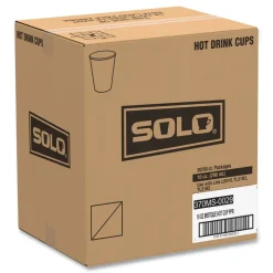 SOLO Mistique Design 10 oz Single Sided Poly Paper Hot Cups (50/Bag, 20 Bags/Carton)