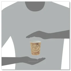 SOLO Mistique Design 10 oz Single Sided Poly Paper Hot Cups (50/Bag, 20 Bags/Carton)