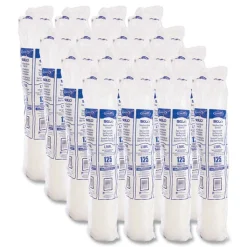 SOLO Polystyrene Plastic Flat Straw-Slot Cold Cup Lids Fits 12 oz to 24 oz Cups - Translucent (125/Pack, 16 Packs/Carton)