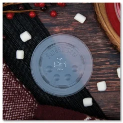 SOLO Polystyrene Plastic Flat Straw-Slot Cold Cup Lids Fits 12 oz to 24 oz Cups - Translucent (125/Pack, 16 Packs/Carton)
