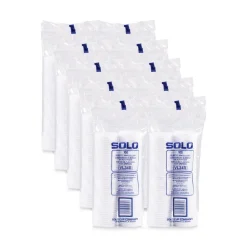 SOLO Polystyrene Vented Hot Cup Lids Fits 4 oz Cups - White (100/Pack, 10 Packs/Carton)