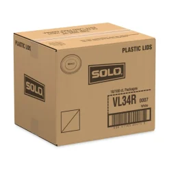 SOLO Polystyrene Vented Hot Cup Lids Fits 4 oz Cups - White (100/Pack, 10 Packs/Carton)