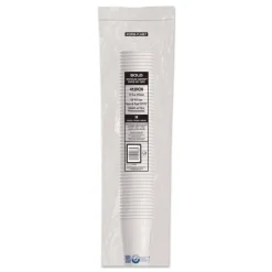 SOLO Recycled Content PCF Paper Hot Cups ProPlanet Seal 12 oz White/Blue (1000/Carton)