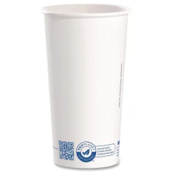 SOLO Recycled Content PCF Paper Hot Cups ProPlanet Seal 20 oz White/Blue 600/Carton