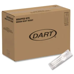 SOLO Reliance Mediumweight Plastic Fork/Knife/Spoon Cutlery Kit - White (1500/Carton)