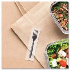 SOLO Reliance Mediumweight Cutlery, Fork - Black (1,000/Carton)