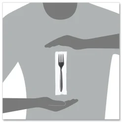 SOLO Reliance Mediumweight Cutlery, Fork - Black (1,000/Carton)