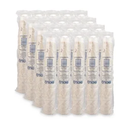 SOLO RW16-J8000 Symphony Eco-Forward 16 oz. Paper Cold Cups - White/Red/Beige (1000/Carton)