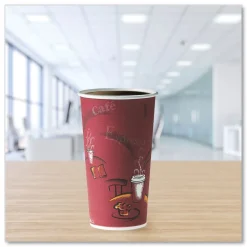 SOLO 420SI-0041 20 oz. Bistro Design Single-Sided Poly Paper Hot Cups (600/Carton)