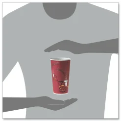 SOLO 420SI-0041 20 oz. Bistro Design Single-Sided Poly Paper Hot Cups (600/Carton)