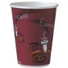 SOLO 412SIN-0041 12 oz. Paper Bistro Design Hot Drink Cups - Maroon (1000/Carton)
