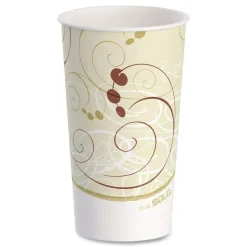 SOLO Symphony 16 oz. Paper Cold Cups - White/Beige (1000/Carton)
