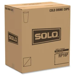 SOLO Symphony 16 oz. Paper Cold Cups - White/Beige (1000/Carton)