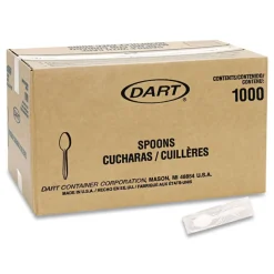 SOLO Teaspoon Individually Wrapped Reliance Mediumweight Cutlery - White (1000/Carton)