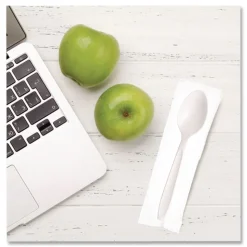 SOLO Teaspoon Individually Wrapped Reliance Mediumweight Cutlery - White (1000/Carton)