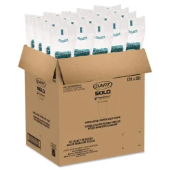 SOLO Thermoguard 16 oz Sustainable Forest Print Insulated Paper Hot Cups - White (600/Carton)