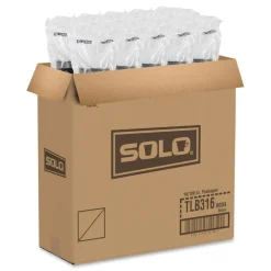 SOLO Traveler Cappuccino Style Dome Lid Fits 10 oz. to 24 oz. Cups - Black (1000/Carton)