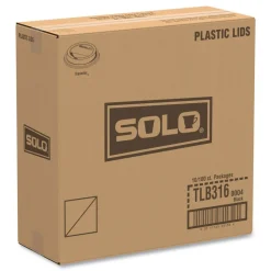 SOLO Traveler Cappuccino Style Dome Lid Fits 10 oz. to 24 oz. Cups - Black (1000/Carton)