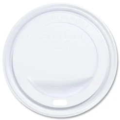 SOLO Traveler Cappuccino Style Dome Lid for 10 oz. to 24 oz. Cups - White (100/Pack, 10 Packs/Carton)