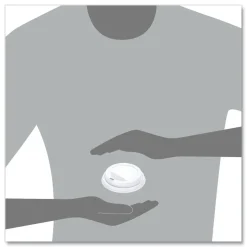 SOLO Traveler Cappuccino Style Dome Lid for 10 oz. to 24 oz. Cups - White (100/Pack, 10 Packs/Carton)