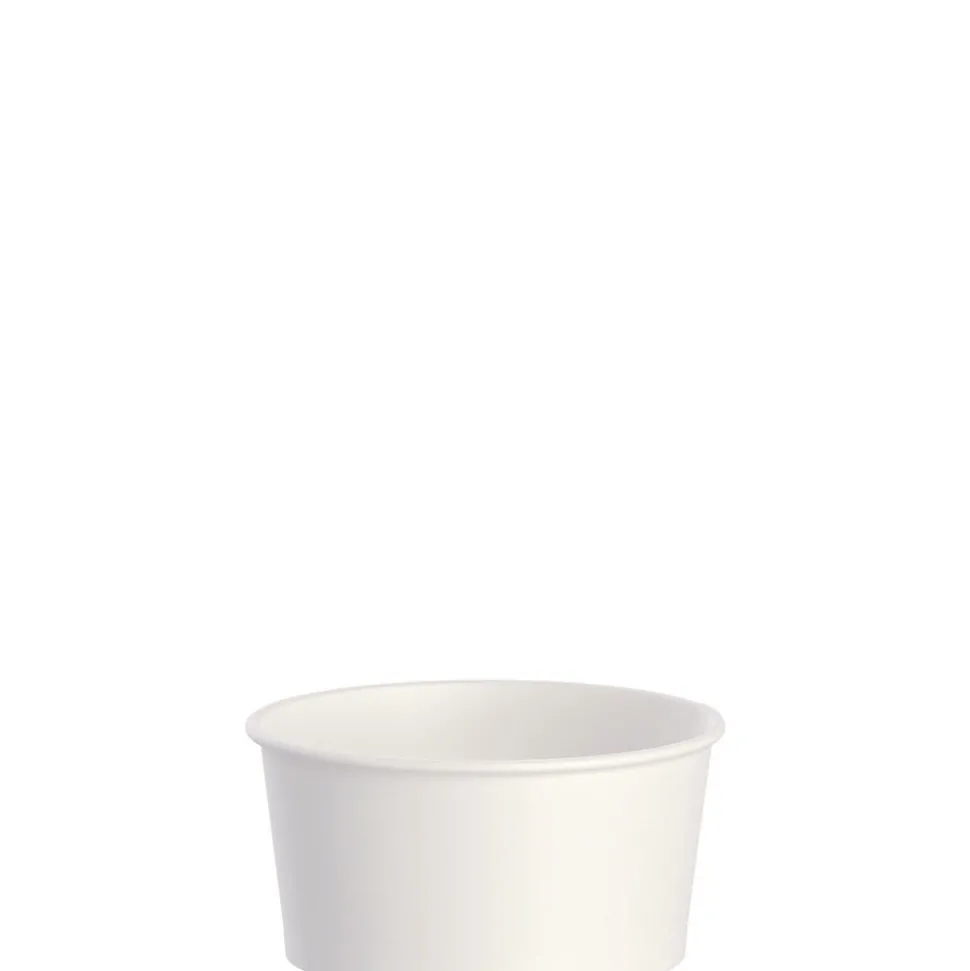 SOLO VS606X-02050 3.83 in. x 1.99 in. 6 oz. Double Poly Paper Food Container - White (1000/Carton)