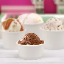 SOLO VS606X-02050 3.83 in. x 1.99 in. 6 oz. Double Poly Paper Food Container - White (1000/Carton)