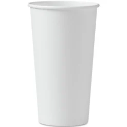 SOLO 420W-2050 20 oz. Single-Sided Poly Paper Hot Cups - White (15 Packs/Carton)