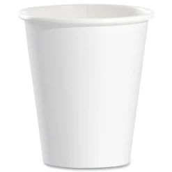 SOLO 376W-2050 6 oz. Single-Sided Poly Paper Hot Cups - White (1000/Carton)